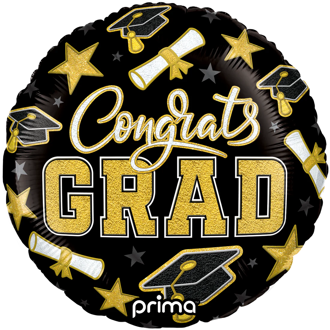 PRIMA 18" Round Congrats Grad Patches